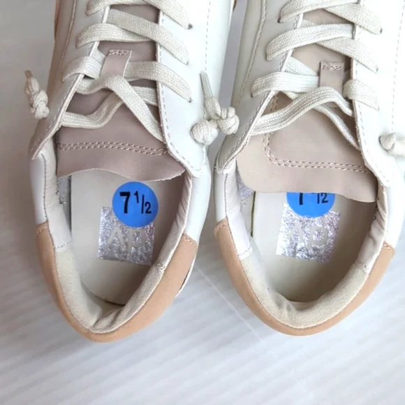 DV Dolce Vita Harryson Faux Leather Lace Up Sneakers 7.5 Blush Multi - Picture 5 of 16